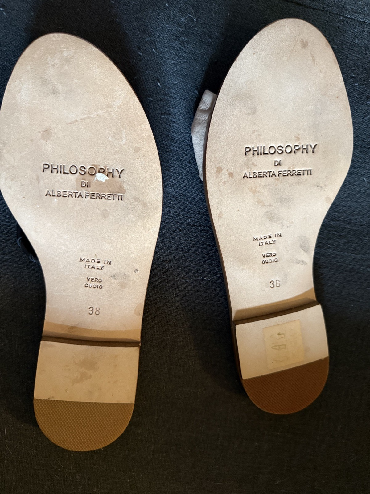 Philosophy Alberta Ferretti sandals | black beige 38/8 US w/Box