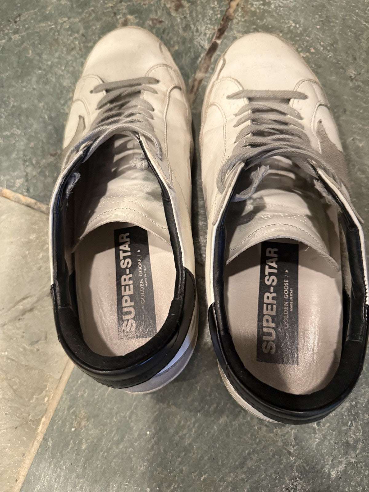 Golden Goose Superstar Mens EU 43 / US 10 Low Top Sneakers White Leather Suede