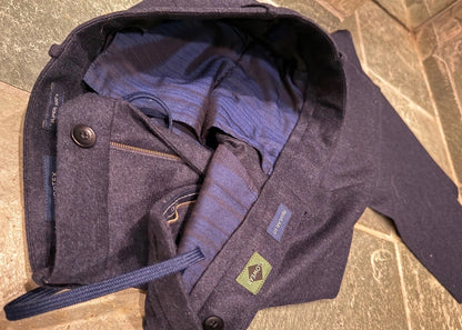 INCOTEX Slowear Drawstring Trousers Men's Size 50 Dark Blue Wool  Super 100's