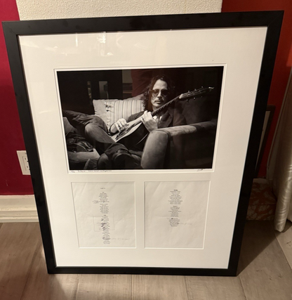 Chris Cornell Handwritten Lyrics Edits RARE Photo Andrew Stuart COA