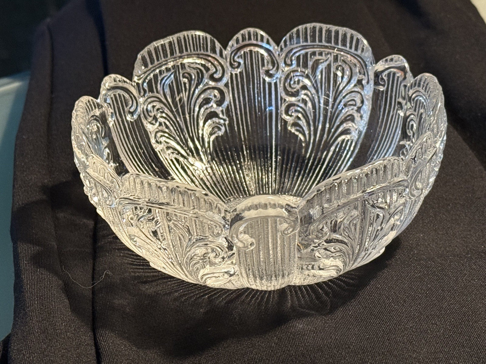 Vintage Rosenthal Classic Rose Monbijou 5" Clear Crystal Glass Bowl Germany