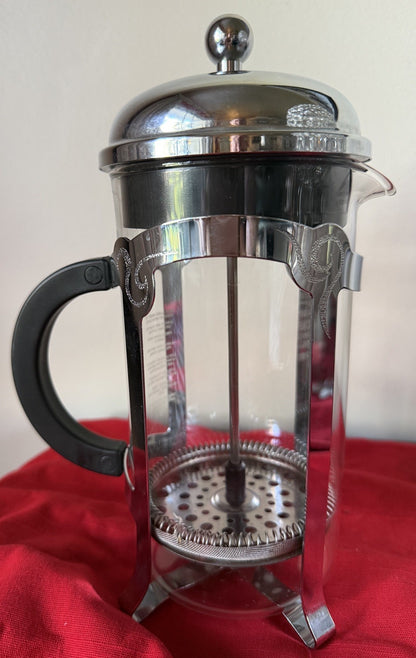 Starbucks Barista 8 Cup French Press Glass  Etched Stainless Steel Coffee Black