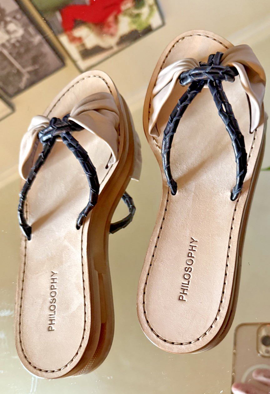 Philosophy Alberta Ferretti sandals | black  beige 38/8 US w/Box