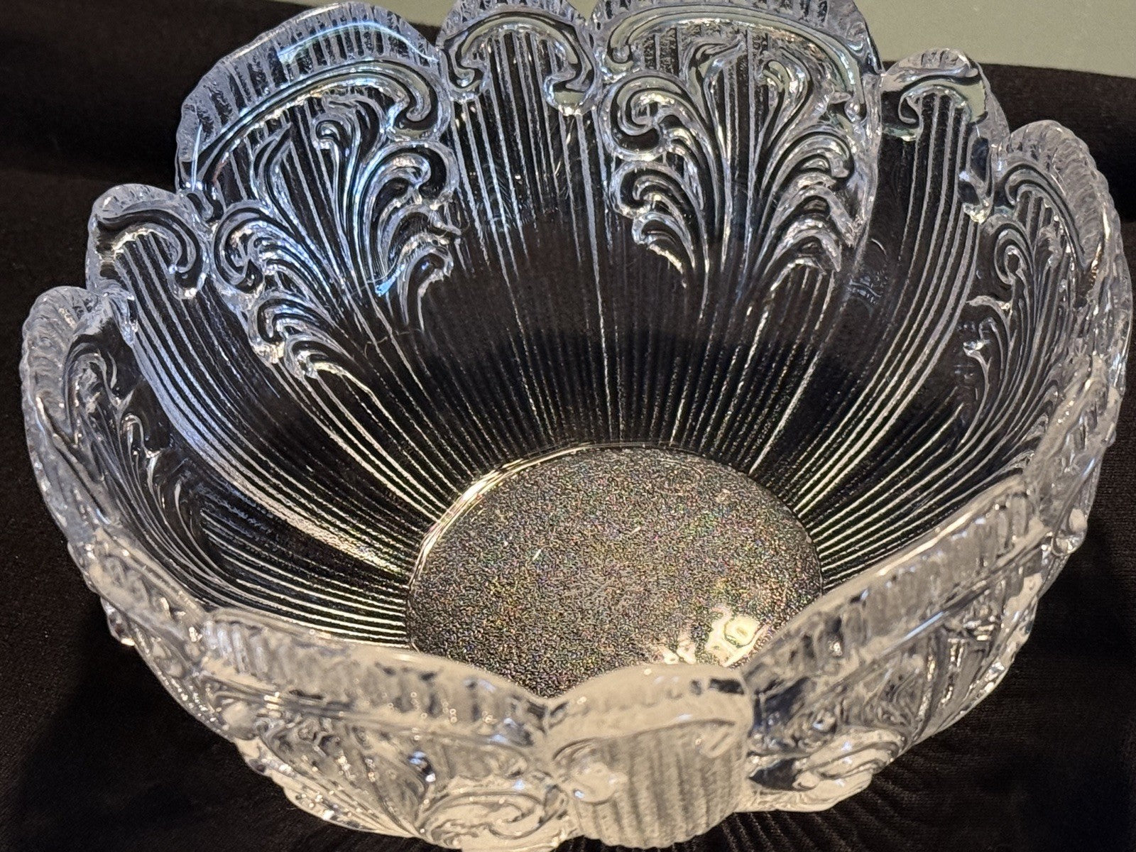 Vintage Rosenthal Classic Rose Monbijou 5" Clear Crystal Glass Bowl Germany