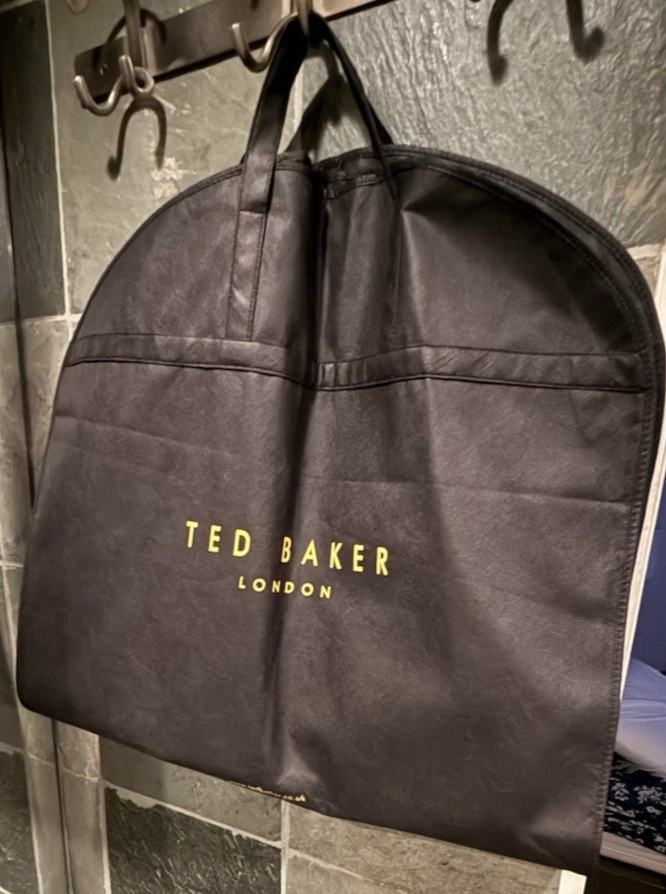 Ted Baker Architectural Pencil Dress Black Cocktail Sheath Gold Zip US 10 Size 4