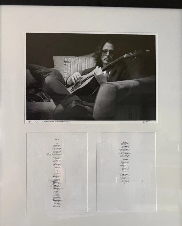 Chris Cornell Handwritten Lyrics Edits RARE Photo Andrew Stuart COA