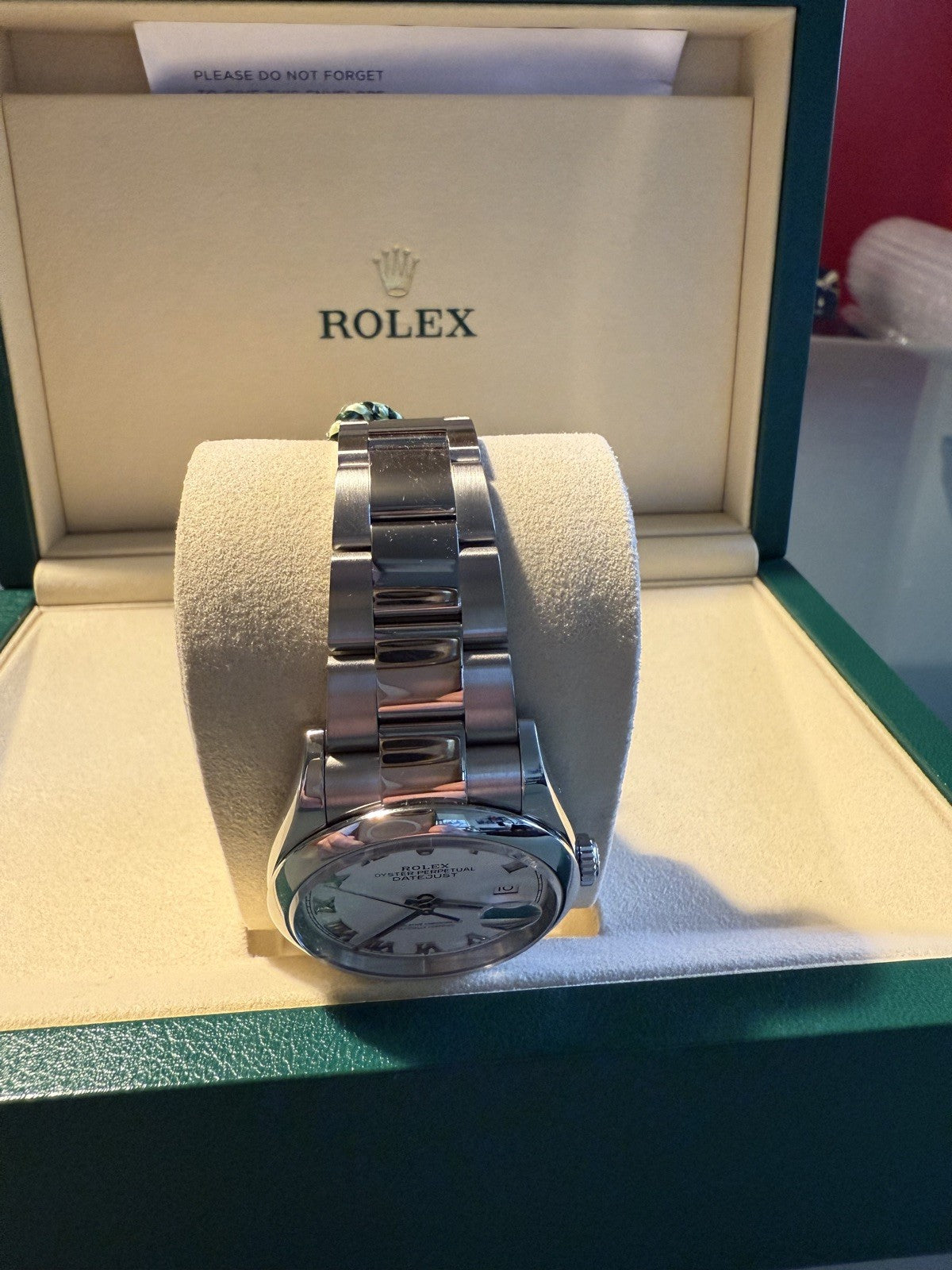 Rolex Datejust 36 126200 White Roman Oyster Domed Full Set 2025 Dubail Mint 