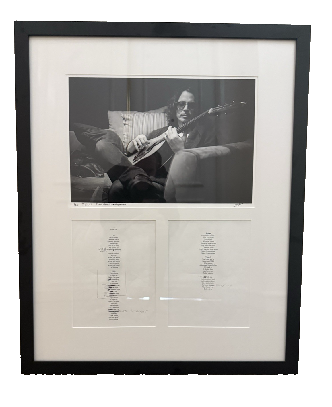 Chris Cornell Handwritten Lyrics Edits RARE Photo Andrew Stuart COA