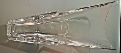 Baccarat Diva Horizontal Crystal Vase – Large 20" (50 cm), Signed 