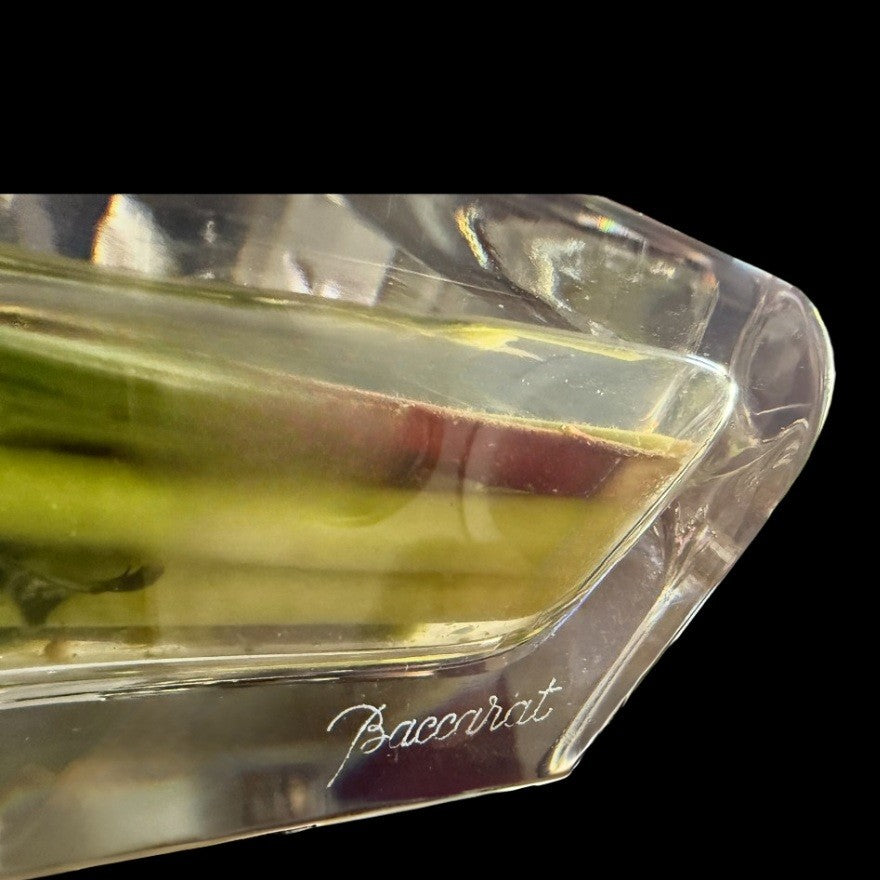 Baccarat Diva Horizontal Crystal Vase – Large 20" (50 cm), Signed 