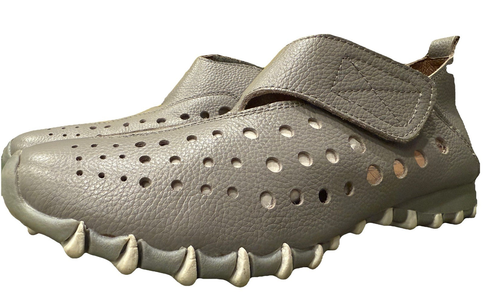 LITFOOT LF9010-3 Comfy Women's  Gray Leather Shoes Size 8 / 38  with box 