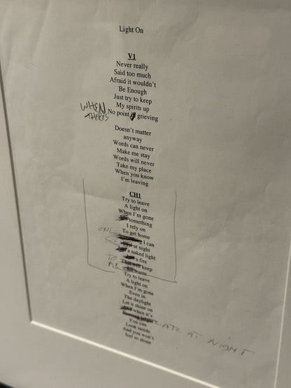 Chris Cornell Handwritten Lyrics Edits RARE Photo Andrew Stuart COA