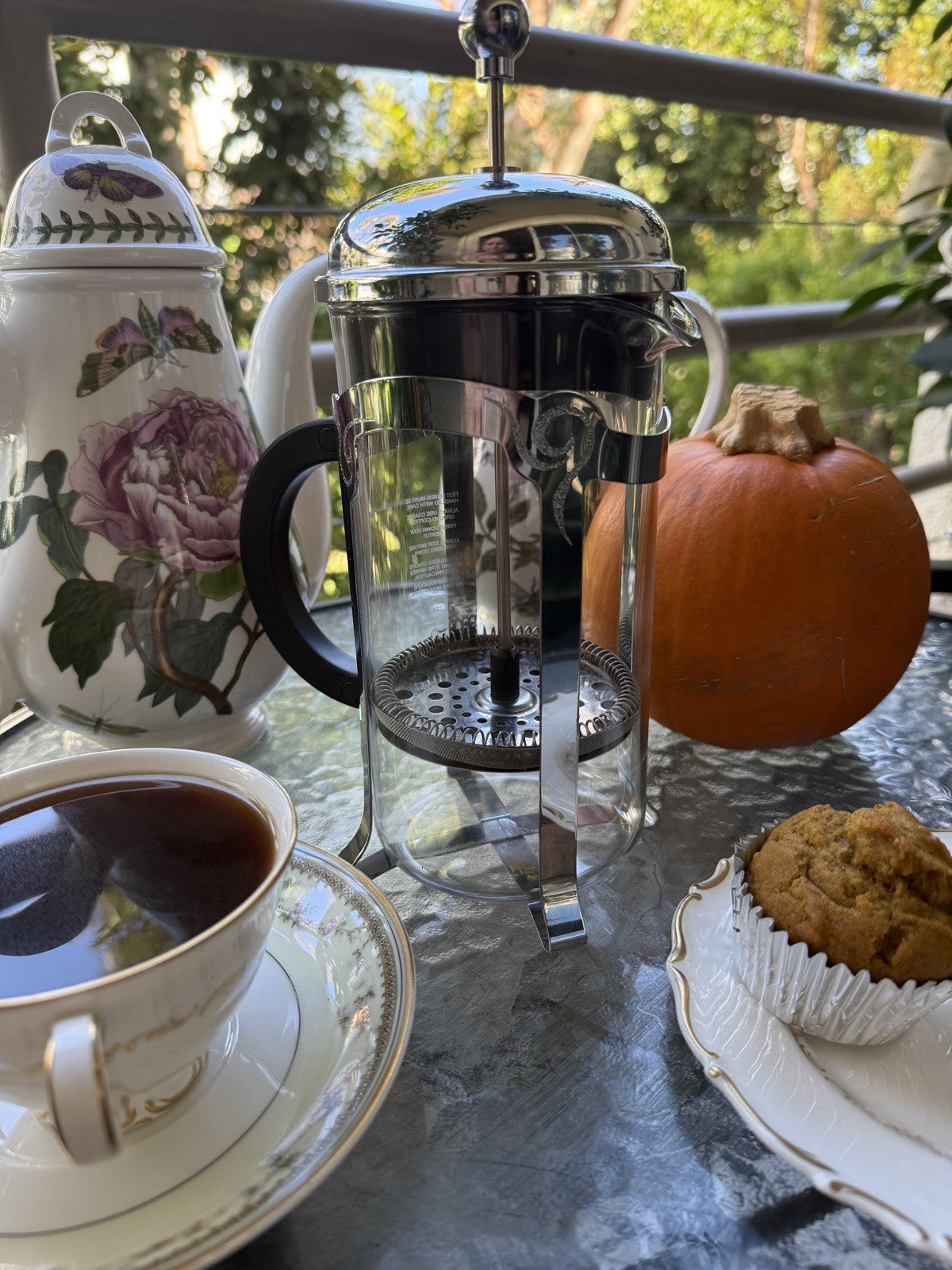 Starbucks Barista 8 Cup French Press Glass  Etched Stainless Steel Coffee Black