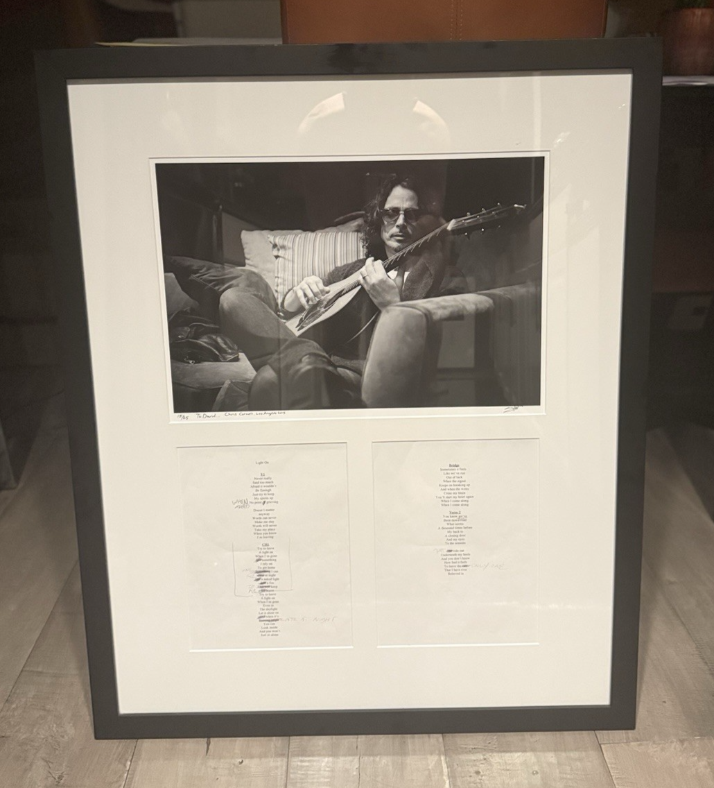 Chris Cornell Handwritten Lyrics Edits RARE Photo Andrew Stuart COA