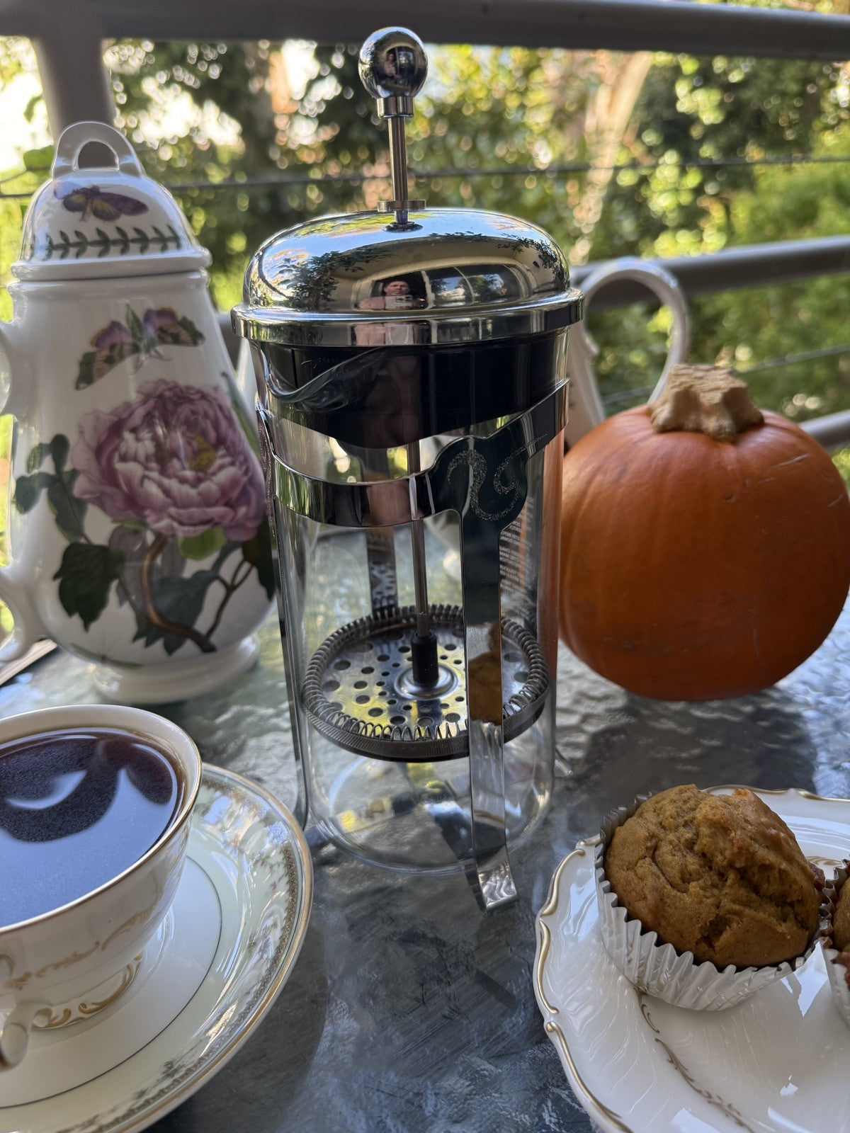 Starbucks Barista 8 Cup French Press Glass  Etched Stainless Steel Coffee Black
