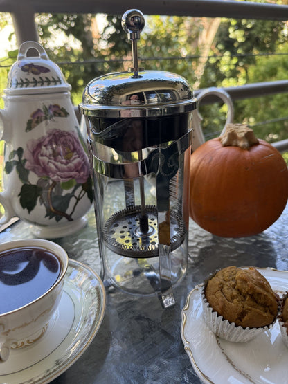 Starbucks Barista 8 Cup French Press Glass  Etched Stainless Steel Coffee Black