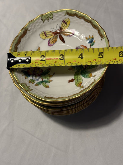 Herend 47621 Saucer Queen Victoria VBO Gold Butterfly Flower 5.25"