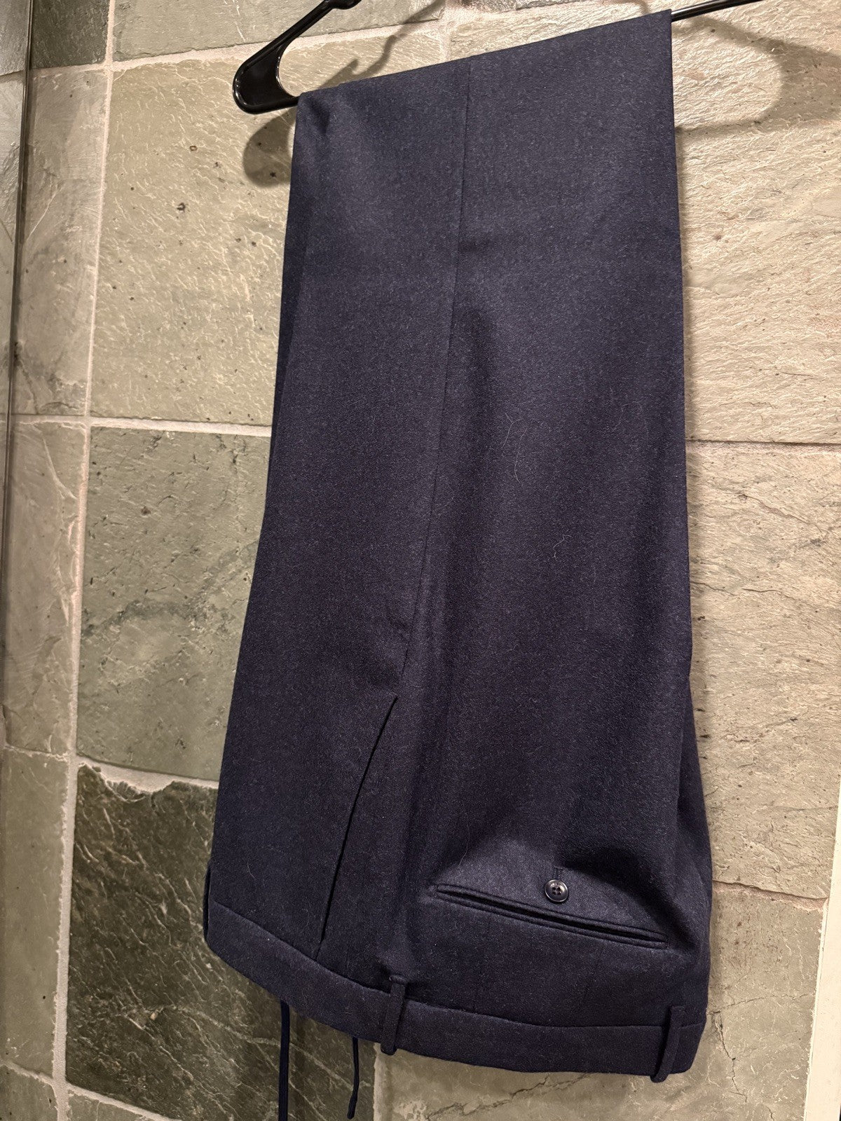 INCOTEX Slowear Drawstring Trousers Men's Size 50 Dark Blue Wool  Super 100's