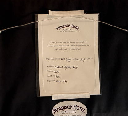 HENRY DILTZ SIGNED 8x10 Print | MICK BIANCA JAGGER Rolling Stones 1970 COA Frame