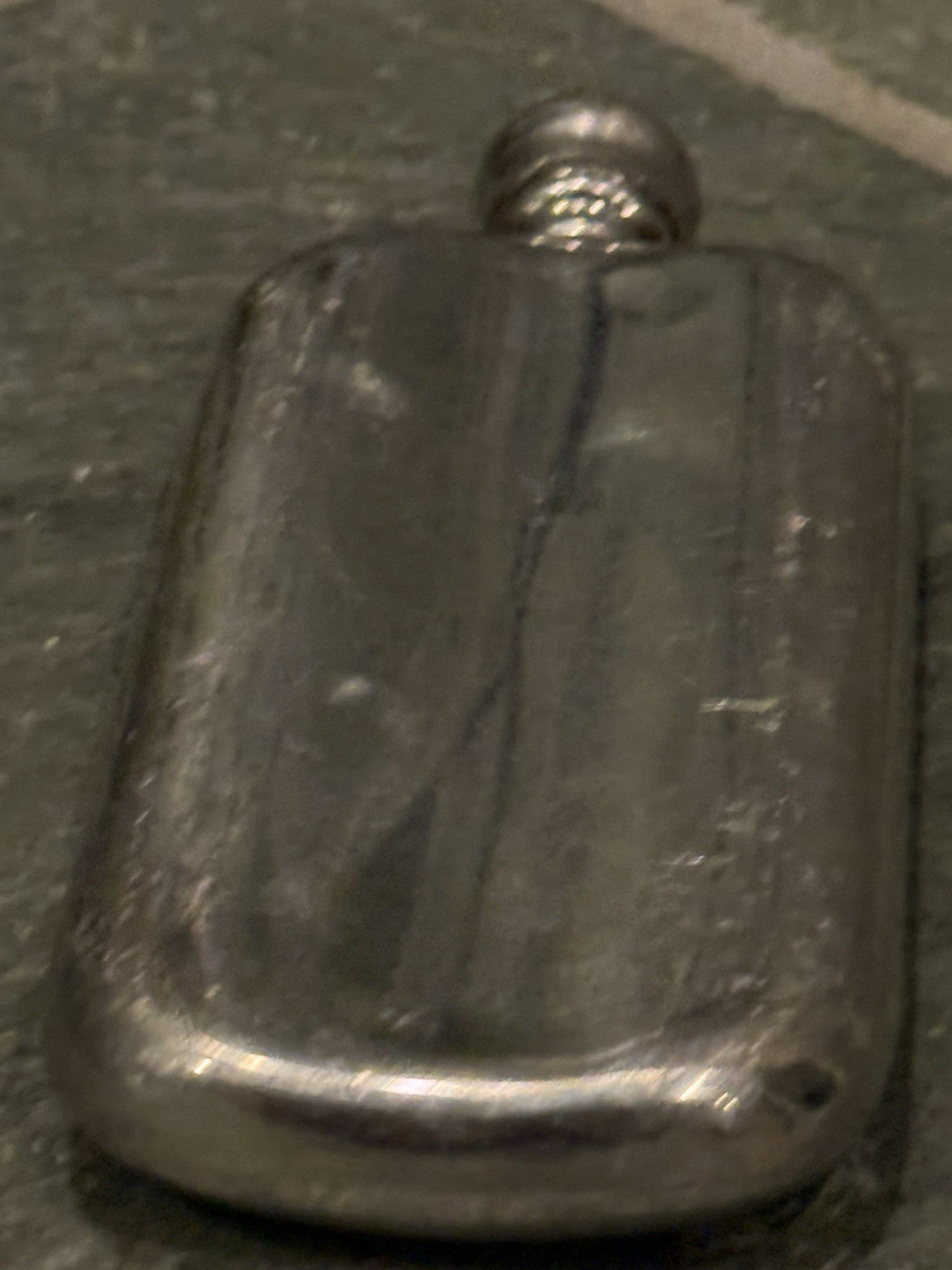 Vtg Bowmore Islay Scotch Whisky Kidney Shaped Hip Flask STAINLESS STEEL 3.4 oz