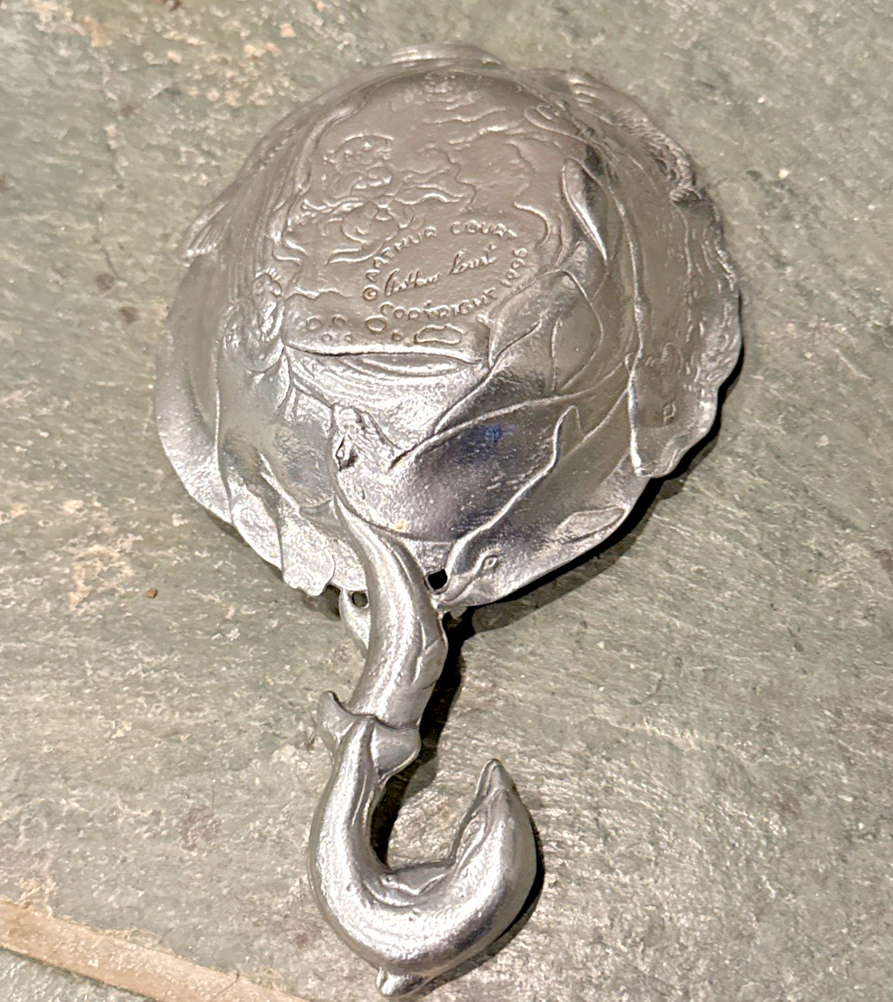 Vintage Arthur Court Ocean Animal Whale Dolphin Aluminum Spoon Rest Bowl '96