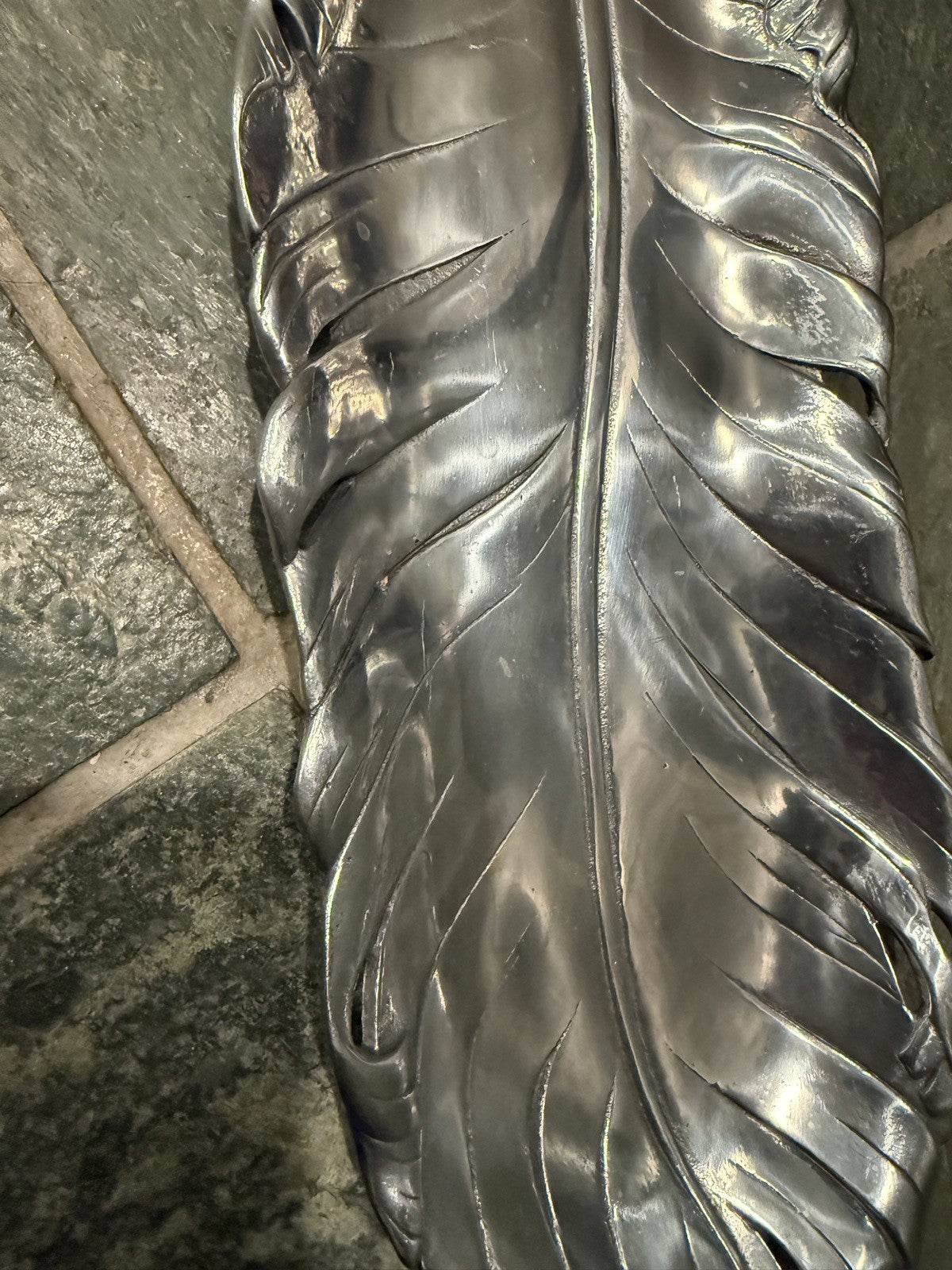 Vintage 1999 Arthur Court Monkey Banana Leaf 19" Long Tray Dish Aluminum