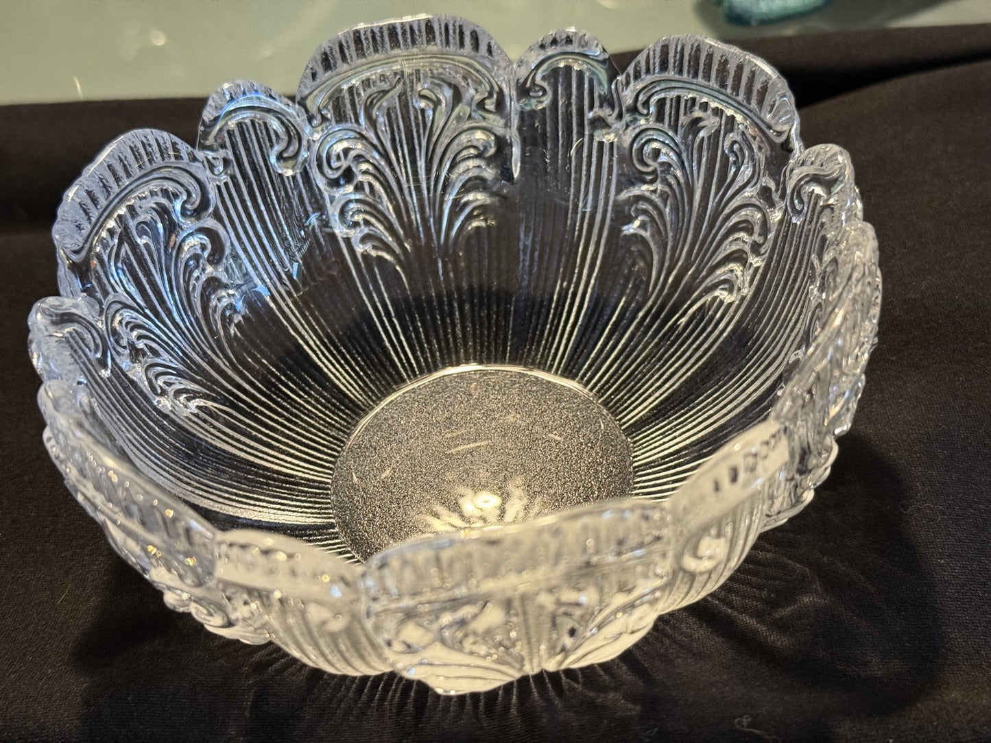 Vintage Rosenthal Classic Rose Monbijou 5" Clear Crystal Glass Bowl Germany