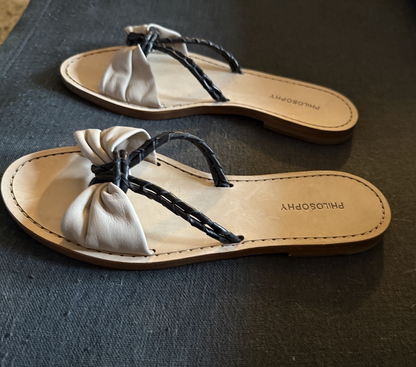 Philosophy Alberta Ferretti sandals | black  beige 38/8 US w/Box