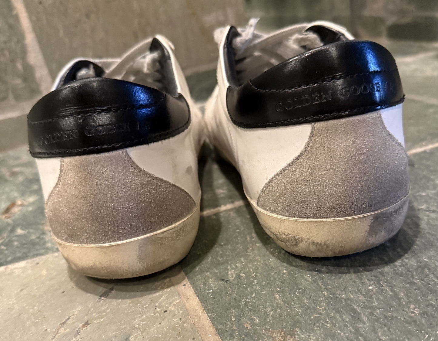 Golden Goose Superstar Mens EU 43 / US 10 Low Top Sneakers White Leather Suede