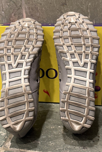 LITFOOT LF9010-3 Comfy Women's  Gray Leather Shoes Size 8 / 38  with box 