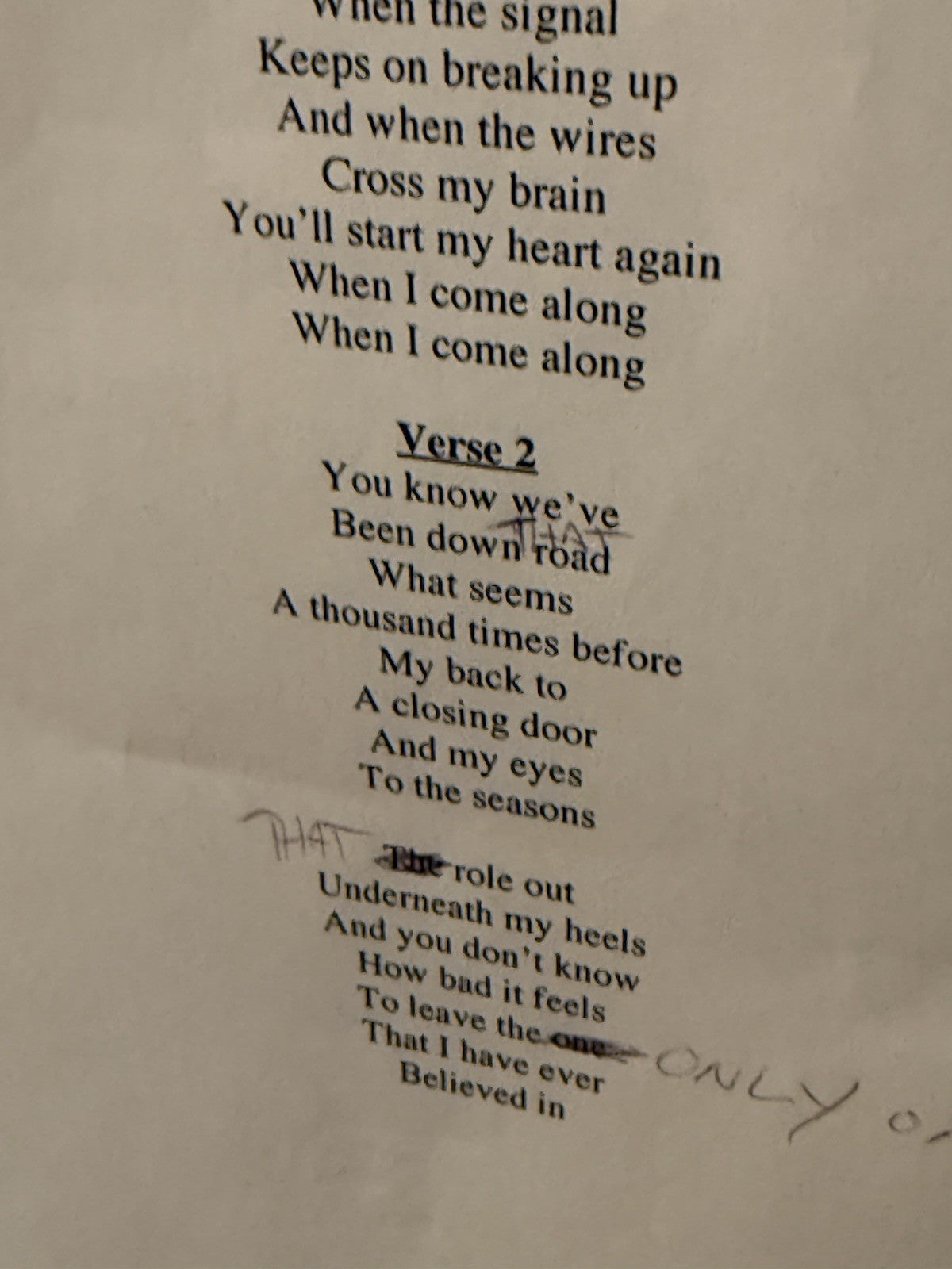 Chris Cornell Handwritten Lyrics Edits RARE Photo Andrew Stuart COA