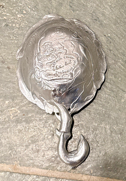 Vintage Arthur Court Ocean Animal Whale Dolphin Aluminum Spoon Rest Bowl '96