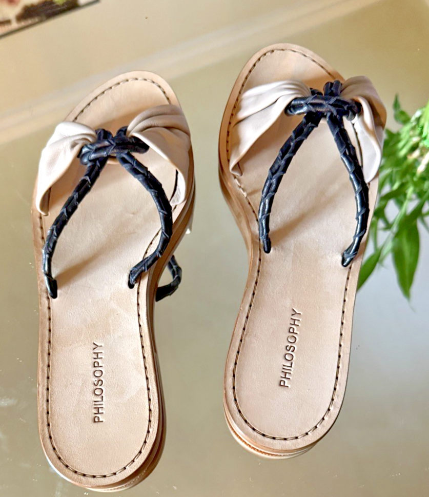 Philosophy Alberta Ferretti sandals | black  beige 38/8 US w/Box