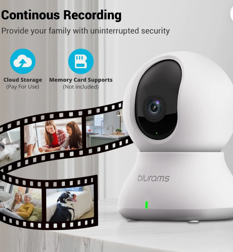 NEW Sealed Blurams 2K Dome Security Camera 360° Pan/Tilt WiFi 2Way Audio