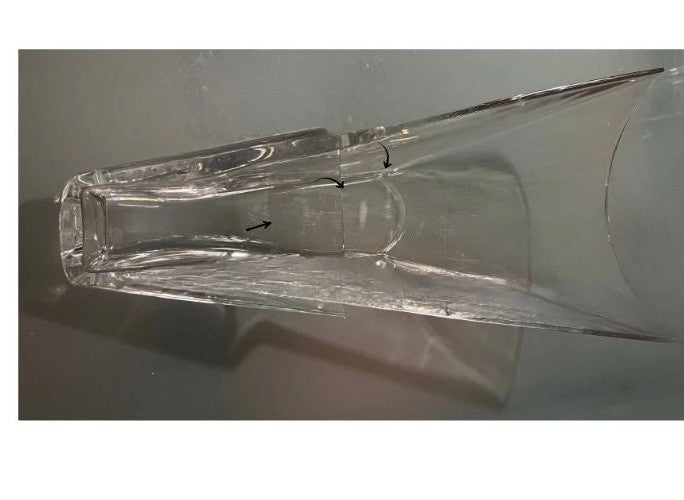 Baccarat Diva Horizontal Crystal Vase – Large 20" (50 cm), Signed 