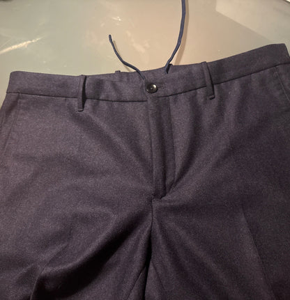 INCOTEX Slowear Drawstring Trousers Men's Size 50 Dark Blue Wool  Super 100's